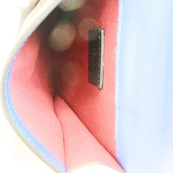 FENDI Logo Zucca Pattern Phone Holder Bag PVC Leather Brown Blue Italy 88RL013 - Picture 9 of 16